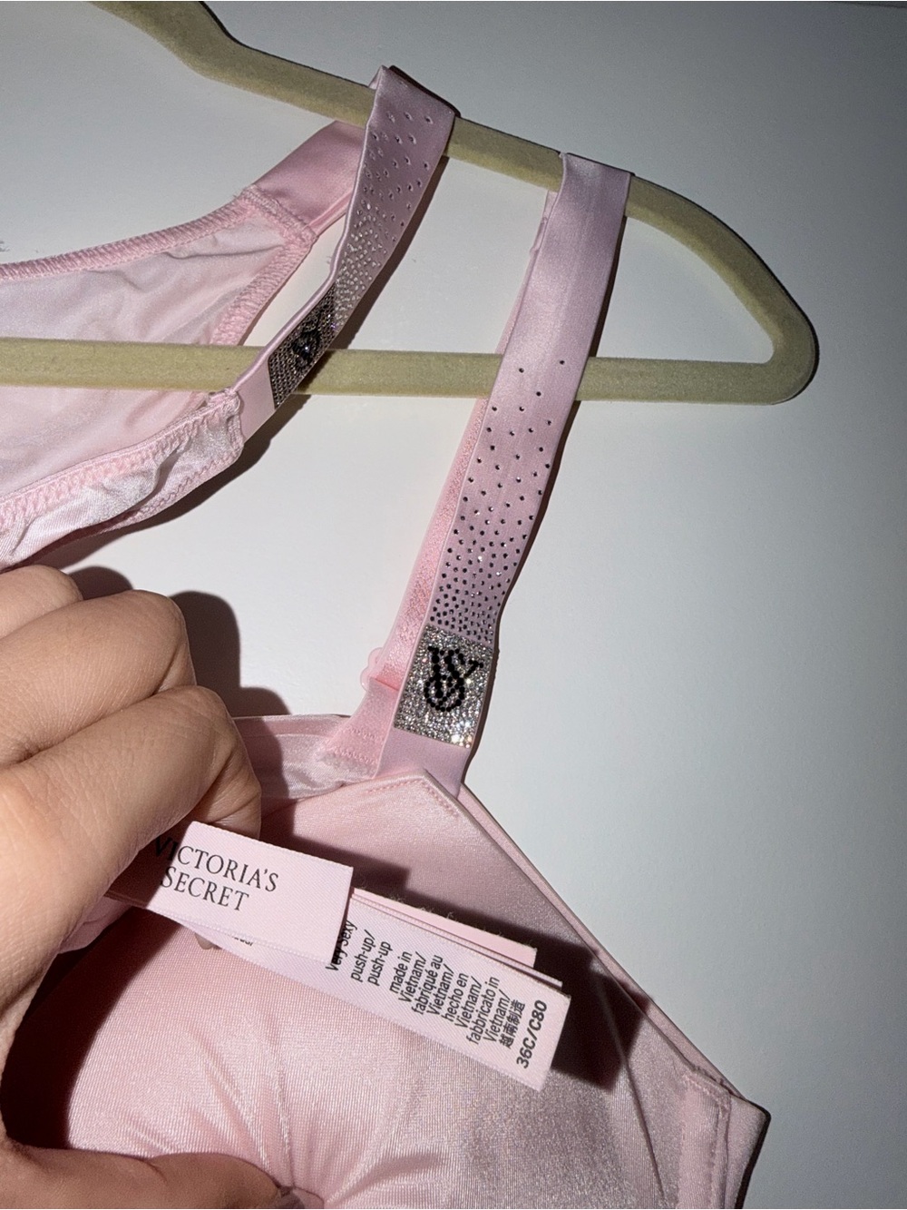 Victoria's Secret Light Pink Push Up Shine Strap Bra & Panty Set - Picture 3 of 3